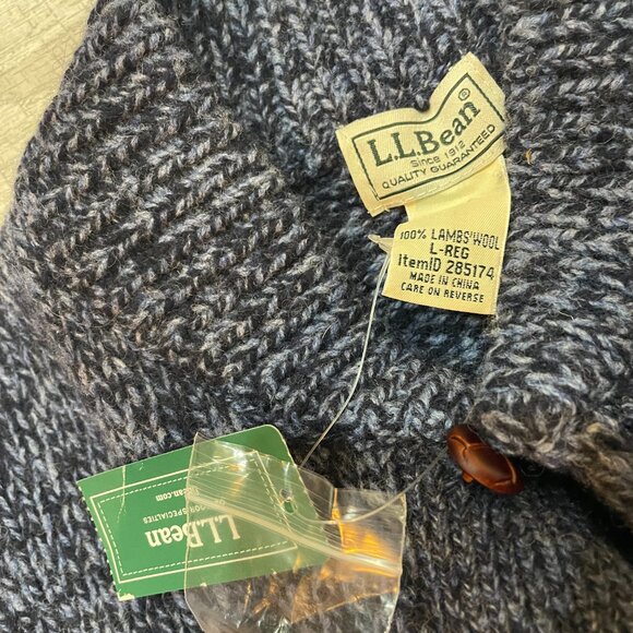 NWT L.L. Bean 100% Lambswool Knit Sweater mens L - Picture 2 of 7